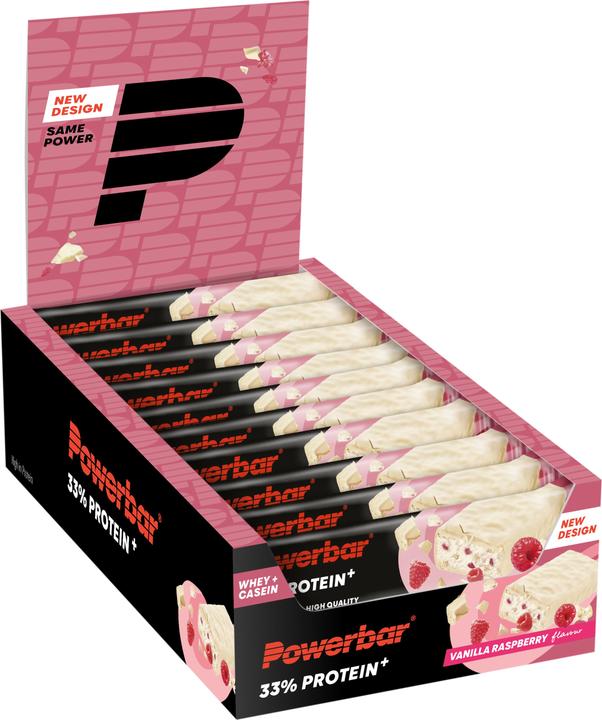 Produktbild Powerbar Protein Plus 33% (Vanille, Himbeere, 10 Stk., 900 g)
