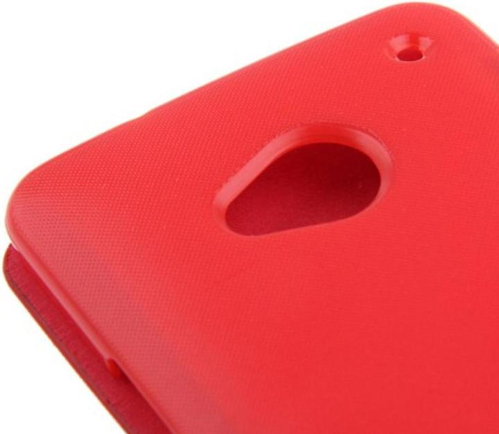 Produktbild König Design Handyhülle Tasche für HTC One / M7 rot gebürstet (OnePlus X)