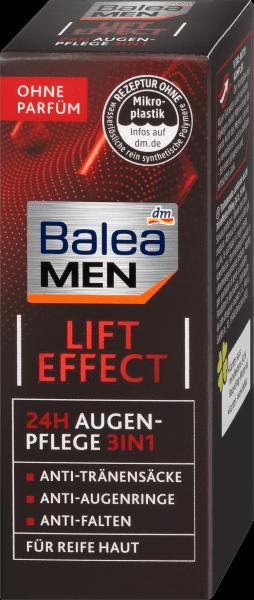 Image du produit dm Balea MEN Crème pour les yeux Lift Effect 24h Soin des yeux 3en1 (15 ml, Jour + nuit)