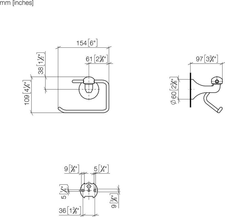 Produktbild Dornbracht Madison Papierrollenhalter, ohne Deckel, 83500361