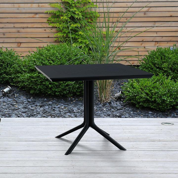Image du produit CLP Table de jardin Lenval 80 x 80 cm robuste & résistante aux intempéries (80 cm)