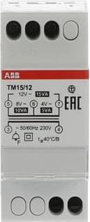 Produktbild ABB Klingeltrafo, 15W, Primär 230V / Sekundär 4  12V ac, 85mm x 35mm x 65mm