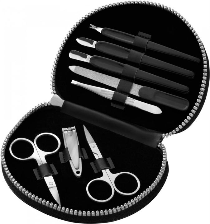 Clauss Manikür-Set, 8-teilig, Kunstleder-Etui, schwarz