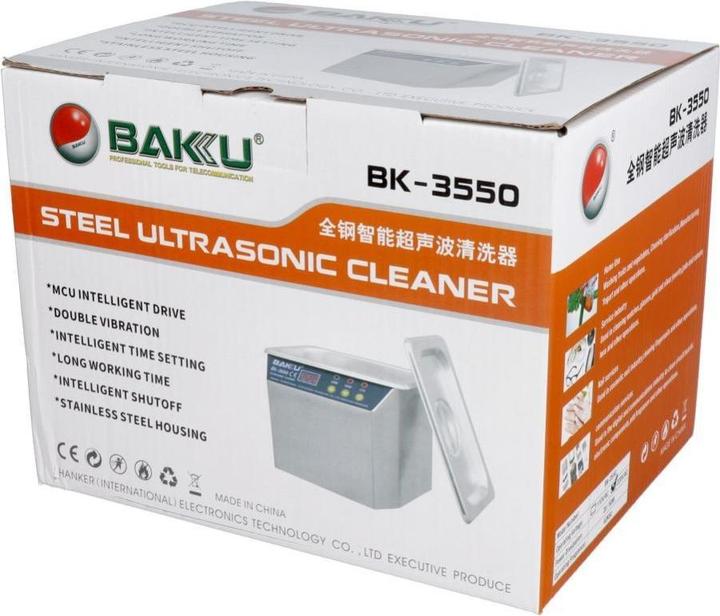 Actual product image Baku Consumables! Ultrasonic Cleaner 35W/50W BK-3550 Digital (40 kHz)