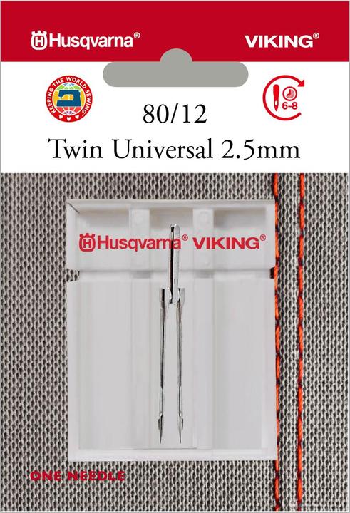 Produktbild Husqvarna Zwillingsnadel 80/12, Breite 2,5 mm