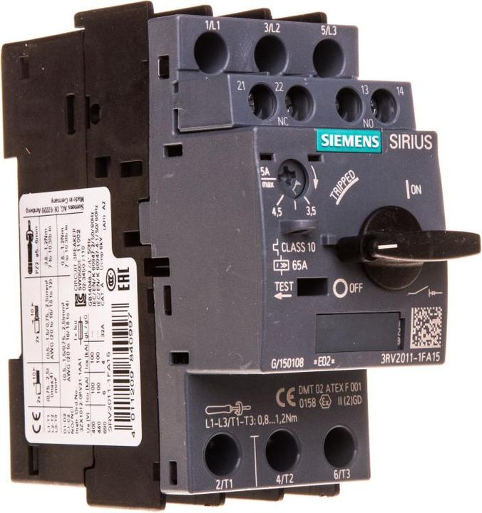 Produktbild Siemens Leistungsschalter Motor 3.5-5A 3RV2011-1FA1