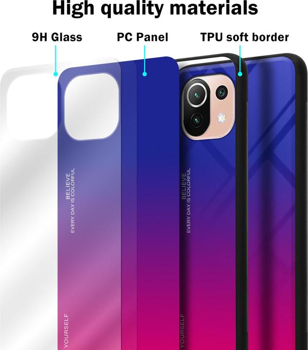 Image du produit Cadorabo TPU 2 couleurs Housse en verre (Xiaomi Mi 11 Lite, Xiaomi Mi 11 Lite 5G, Xiaomi Mi 11 Lite 5G NE)
