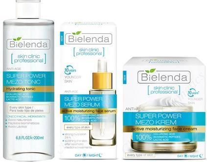 Actual product image Bielenda Skin Clinic Super Power Mezo Hydrating Anti-Age Face Cream Serum Tonic (30 ml)