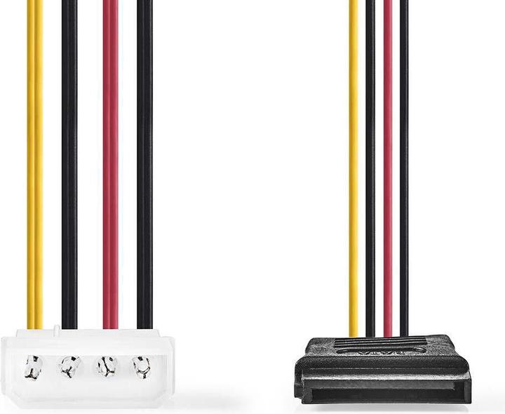 Immagine prodotto Nedis Cavo di alimentazione interna Molex maschio 2X SATA 15 pin femmina Placcato oro 0,15 m PVC rotondo