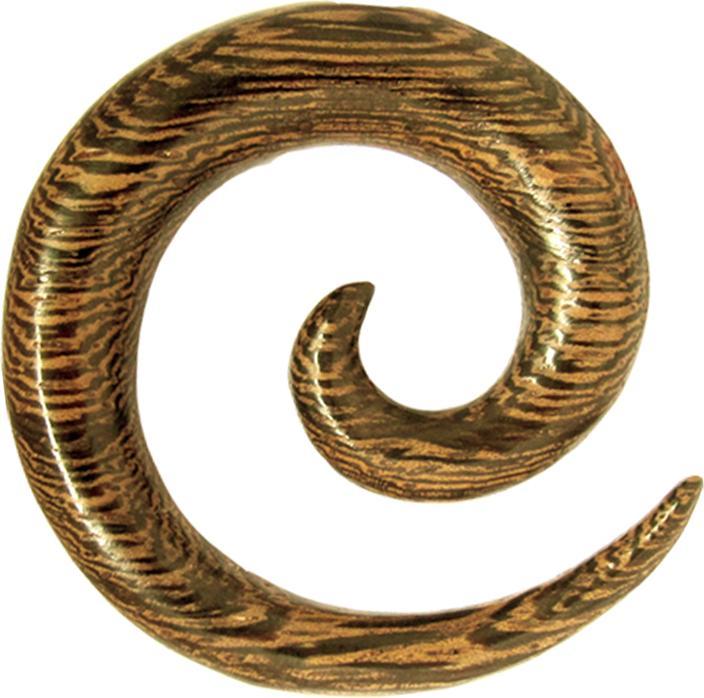Star Piercing Dehnspirale aus Akazienholz (ohne Messing, Organisch)