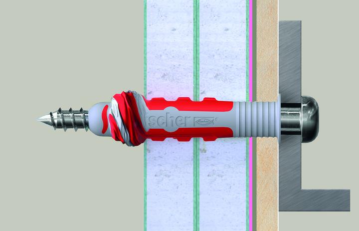 Image du produit Fischer Chevilles à expansion SX 6 x 30 SK carte SB, 15 x vis pour panneaux d'aggloméré 4,5 x 40, 049126 (50 pcs)