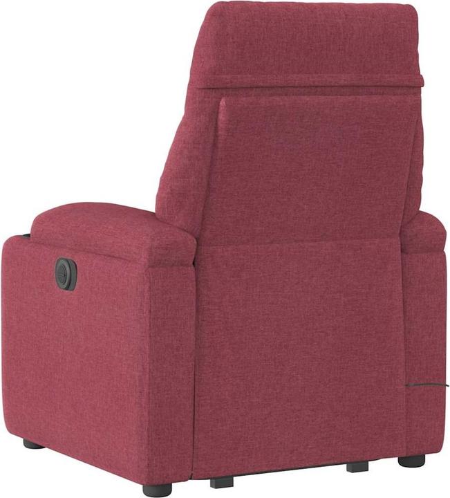 Immagine prodotto VidaXL Poltrona massaggiante elettrica con ausilio per l'assistenza in piedi in tessuto rosso vino