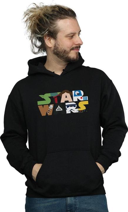 Immagine prodotto Star Wars Character Logo Felpa con Cappuccio Uomo (5XL)