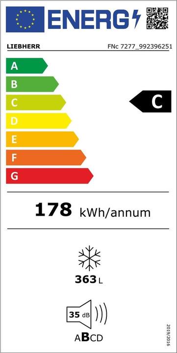 Energy Label Liebherr FNc7277-20 (Stand-alone, 363 l)