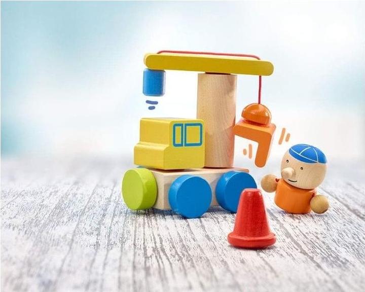 Produktbild Selecta Spielzeug Klett-Stapelspielzeug Baustelle 8 Teile **