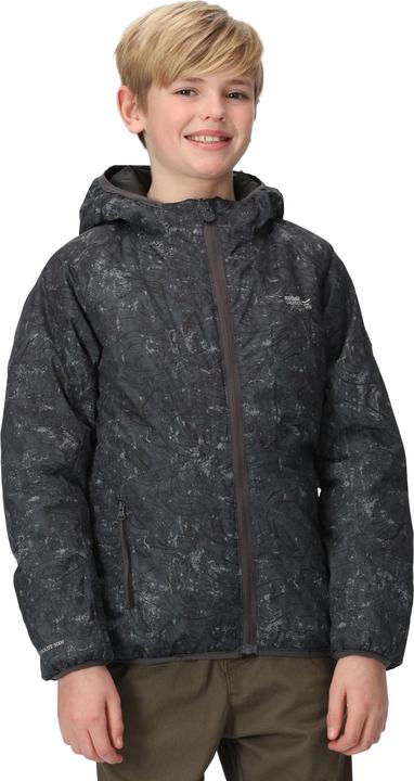 Actual product image Regatta Childrens/Kids Volcanics VII Terrain Print Reflective Waterproof Jacket (158)