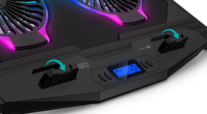 Immagine prodotto Connect IT NEO RGB podsvícení chladicí podložka pod notebook, ČERNÁ