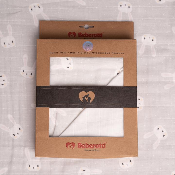 Produktbild Beberotti Organic 4-lagige doppelseitige Musselindecke (90 x 75 cm)