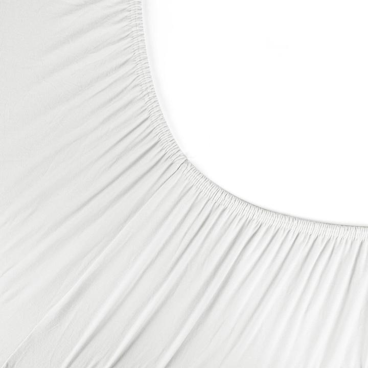 Immagine prodotto Eurofirany Lenzuolo in jersey con fascia elastica 160x200 cm in cotone crema 190 g/m2 Eurofirana Premium (160 x 200 cm)