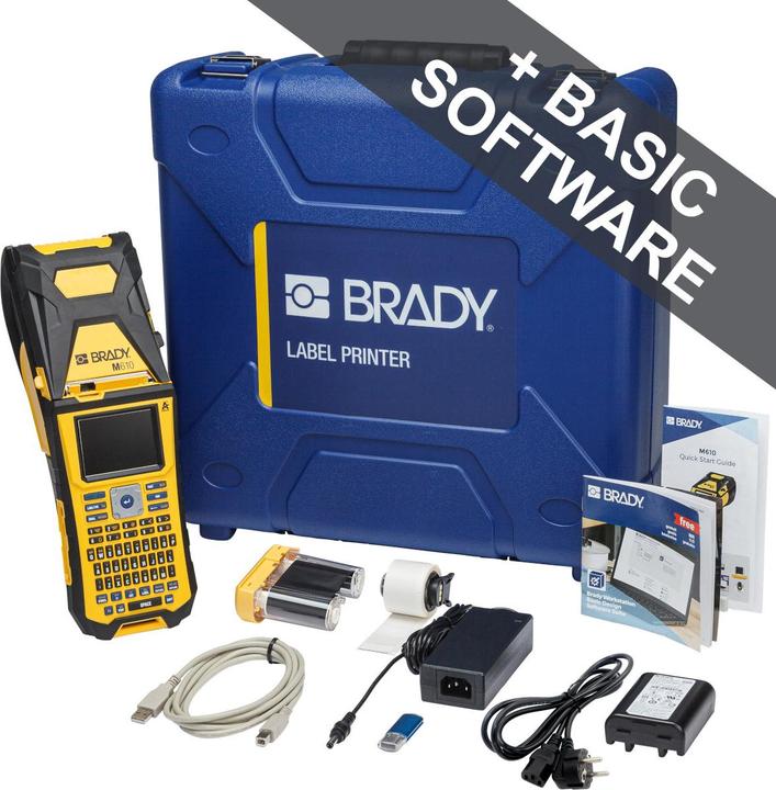 Brady M610-QWERTY-EU, mobiler Thermotransfer-Drucker, QWERTY-Tastatur, PC-Anschluss, 300dpi, max. (300 dpi)