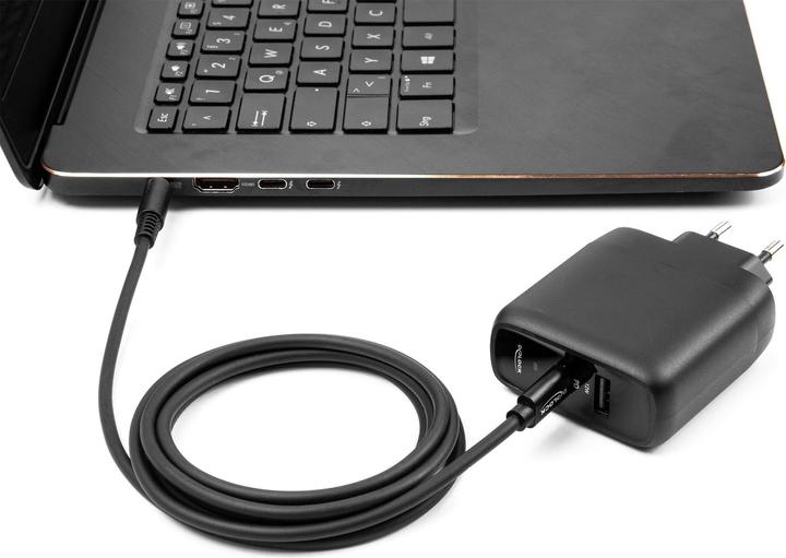 Actual product image Delock Charging cable USB-C to Acer 5.5 x 1.7 mm plug 1.5 m (1.50 m, USB 2.0, 20 W)