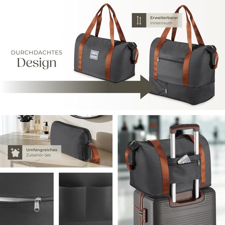 Immagine prodotto tectake Set di valigie da viaggio Madison, 13 pezzi, lucchetto TSA (92 l, M (50 - 90l))