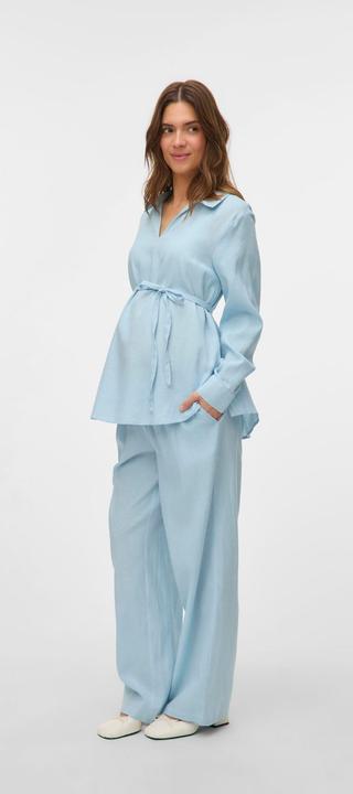 Immagine prodotto Mamalicious Normal geschnitten V-Ausschnitt Ärmelbündchen mit Knopf Schmale Ärmel Top Bluse (XXL)