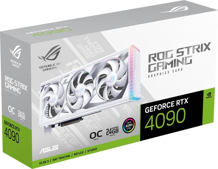 Actual product image ASUS ROG STRIX GeForce RTX 4090 24GB White OC Edition (24 GB)