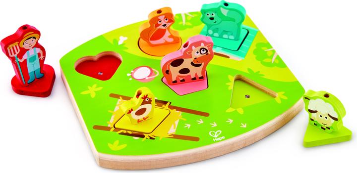 Actual product image Hape Farm noise puzzle (6 pieces)