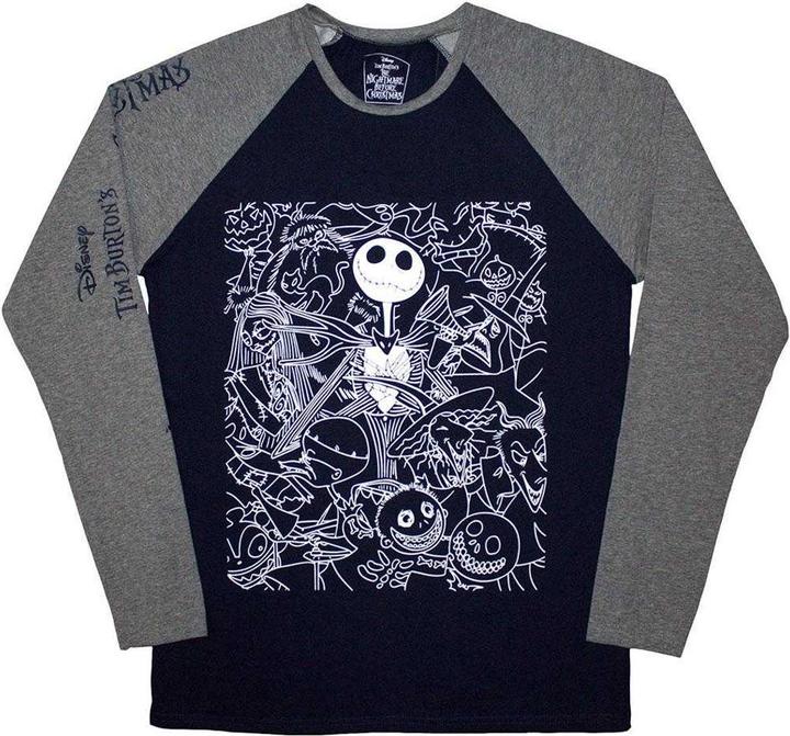 The Nightmare Before Christmas Jack Crowd TShirt Langärmlig