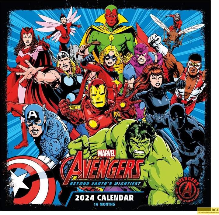 Pyramid Marvel calendrier 2024 Avengers (30 x 30 cm, Anglais)