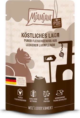 Mjamjam Pure meat pleasure - Delicious pure lamb (Adult, 12 pcs., 1500 g)