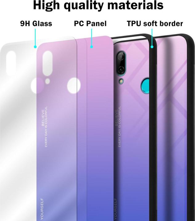 Immagine prodotto Cadorabo Copertura in vetro TPU 2 colori (Huawei P Smart (2019))