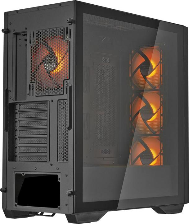 Actual product image Cougar Uniface RGB Black | PC Case | Mid Tower / Mesh Front Panel / ARGB Fans / TG Left Panel / (ATX, SSI CEB, Mini-ITX, mATX)