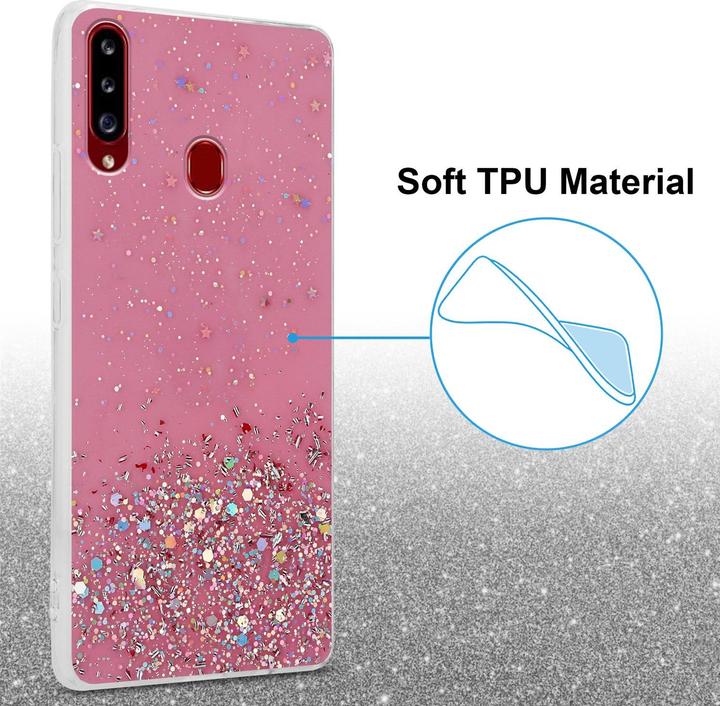 Actual product image Cadorabo TPU cover sparkling glitter (Samsung Galaxy A20s)