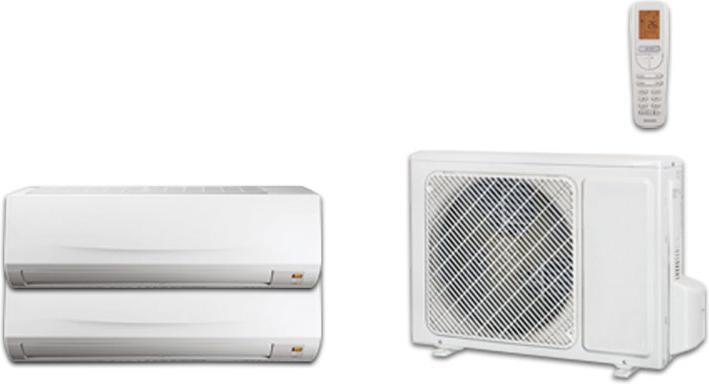 Coldtec by Kibernetik Coldtec Klimaanlage für 2 Räume je 150m³, inkl. Montage (12000 BTU/h)