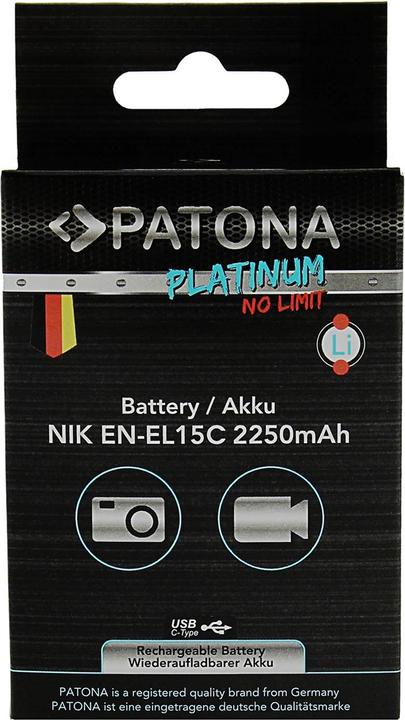 Produktbild Patona Platinum Akku mit USB-C Input Canon LP-E6NH (Kamera Akku)