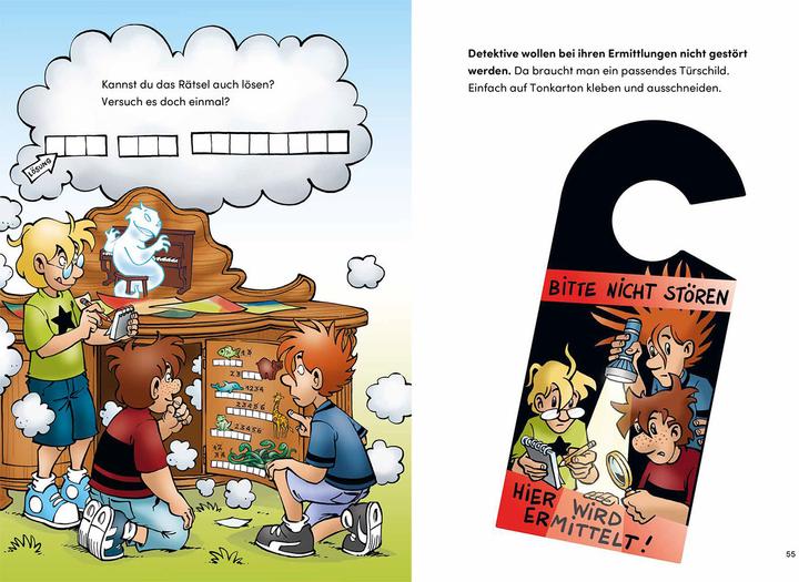 Produktbild Kosmos Die drei??? Kids Ferienrätselbuch (Deutsch, Ulf Blanck, Jan Sasse, Kim Schmidt, 2023)