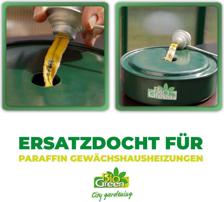 Produktbild Bio Green Ersatzdocht für Paraffin Gewächshausheizungen Warmax "Mini" und "Antifrost", 2 Stück