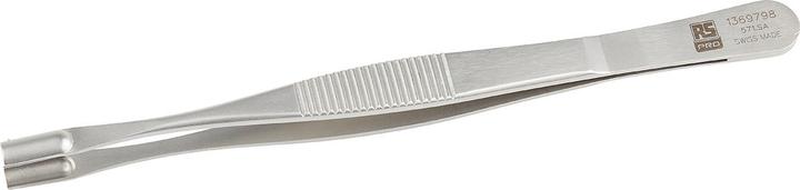 Rs Pro Edelstahl Pinzette Säurebeständig, Spitze Gerillt zylindrisch, 145 mm