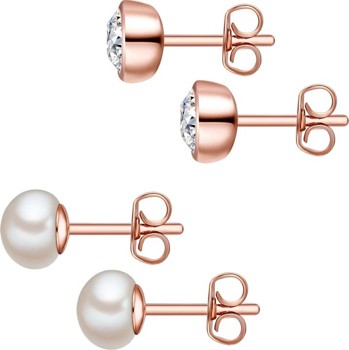 Immagine prodotto Rafaela Donata Donna Argento decorato con cristalli Swarovski® Perla d'acqua dolce coltivata Oro rosa - 12512 (Argento)
