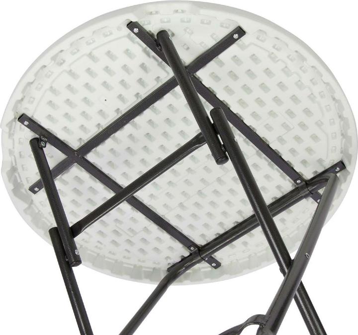 Produktbild VCM Partytisch Stehtisch weiss klappbar Bistrotisch Bartisch 110 cm rund Ø 80 cm (80 cm)