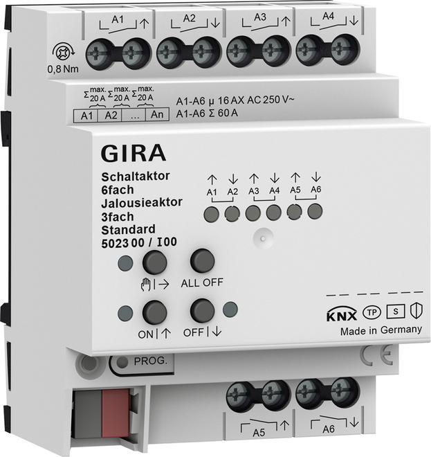 Immagine prodotto Gira Commutazione, attuatore cieco 6f/3f 16 A 502300 (502300) (Attuatore per otturatore)