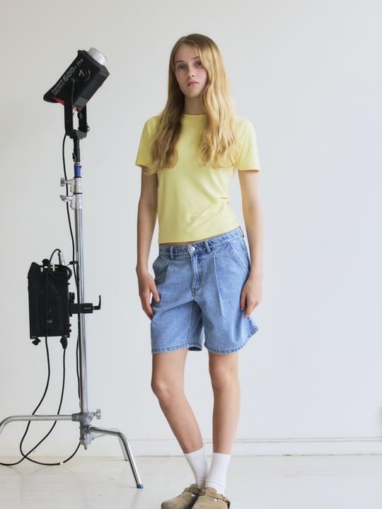 Actual product image Lmtd Lange plissierte Jeansshorts (170)