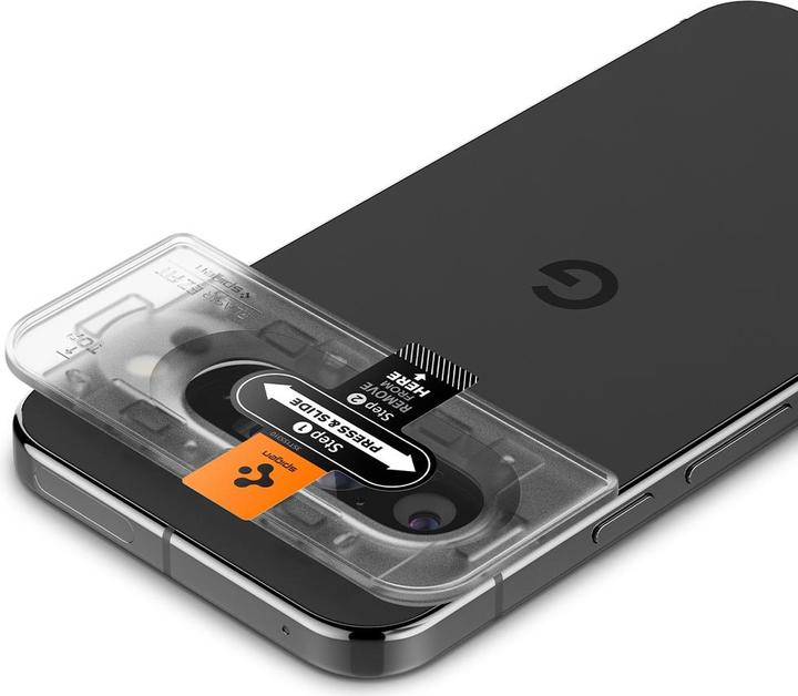 Actual product image Spigen EZ Fit Tempered Glass Camera Protector Google Pixel 9 Pro 2-Pack (2 Piece, Google Pixel 9 Pro)