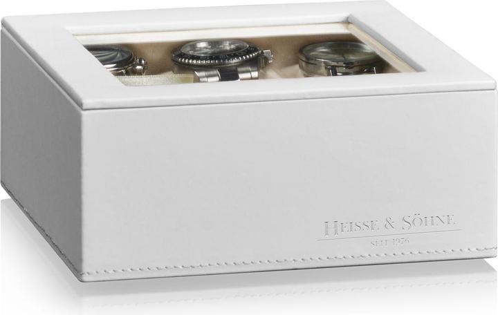 Heisse & Söhne Stapelbares Schmuckkästchen Mirage L - Oberteil: Uhrenbox für 6 Uhren - Creme
