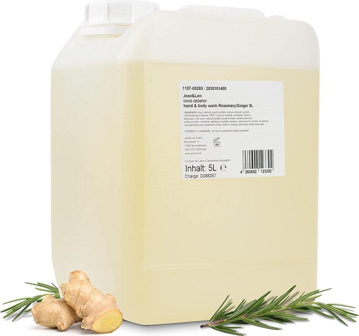 Immagine prodotto Jean & Len Sapone per le mani al rosmarino e zenzero, 5L (Sapone liquido, 5000 ml)