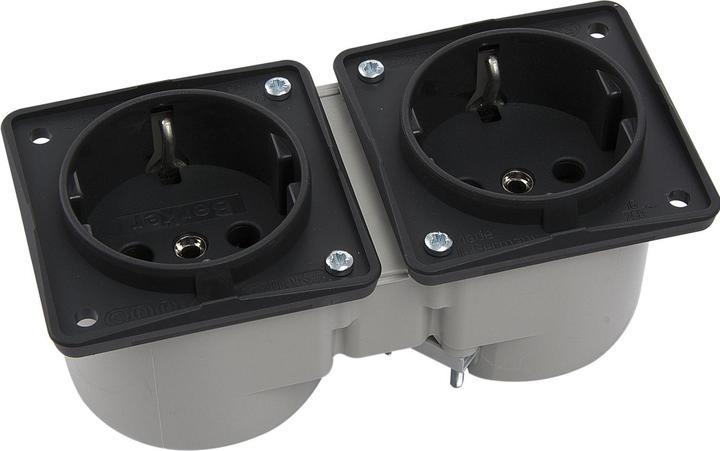 Actual product image Berker Integro double socket outlet anthracite without frame
