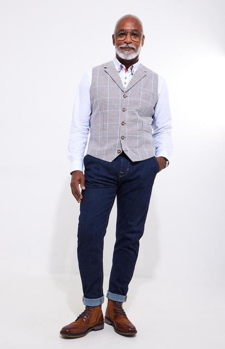 Immagine prodotto Joe Browns Linen Blend Houndstooth Waistcoat (Banda radio 38 (2600 MHz))