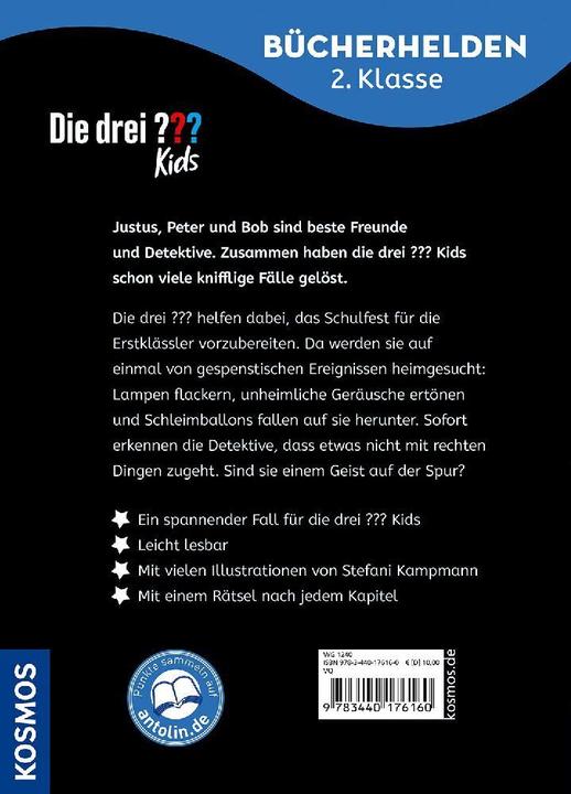 Produktbild Kosmos Die drei??? Kids, Bücherhelden 2. Klasse, Geister in der Schule (Deutsch, Ulf Blanck, Stefani Kampmann, Boris Pfeiffer, 2024)